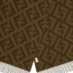 FENDI Фф жаккардовый шарф, Green - фото 4