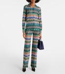 Прямые брюки зигзагообразной формы Missoni, Multicolor With Blue Base - фото 2
