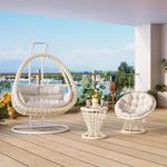 Fantasy Подвесное кресло-капсула double person double rod woven white +1 - фото 2