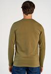 Топ Lindbergh BASIC O-NECK STRETCH LS, Dk Olive/Olive - фото 3