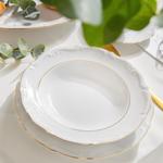 Тарелка KONSIMOВ белый, золотистый диаметр: 22 см - фото 3