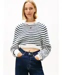 Свитер Cropped fit Tommy Jeans, синий - фото
