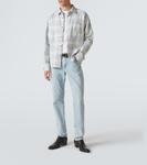 Клетчатая хлопковая рубашка Frame, Light Blue Plaid - фото 2