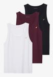 Топ 3 Pack Pier One, черный/белый/бордо - фото