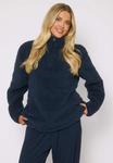 Джемпер Loungeable BORG 1/4 ZIP, Navy/Dark Blue - фото