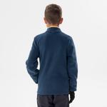 Детская трёхслойная трекинговая куртка Quechua NH100 коричнево-синяя - фото 9