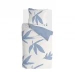 Постельное белье Simple Leaves Off White / Jeans Blue - 155x220 см Walra - фото 3