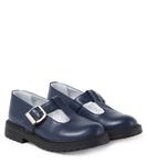 Кожаные лоферы Monnalisa, Blu Scuro - фото