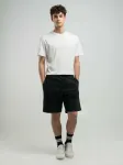 Шорты из хлопкового флиса Replay, цвет Black - фото