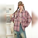 NEVER RULE Рубашка Women's Pink Lapel Moderate Others - фото 5