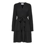 Короткое платье Selected Mivia Long Sleeve, черный - фото 3