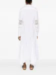 Платье миди с кружевом LOEWE, белый - фото 4