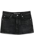 Alexander Wang джинсовая юбка мини с кристаллами, черный - фото