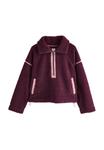 Джемпер Next REGULAR FIT-BORG HALF ZIP, Berry Red/Red - фото