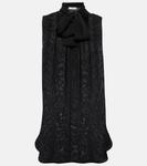 Шелковый топ Mela с бантом Max Mara, Nero - фото