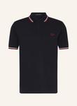 Рубашка-поло из пике FRED PERRY, цвет DUNKELBLAU/DUNKELROT - фото
