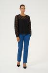 Кружевная блузка Kaffe Blouse Silja, черный - фото 3