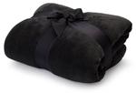 Мягкое одеяло Lumaland Fluffy, черный - фото