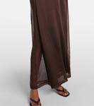 Полупрозрачное макси-платье Lemaire, коричневый - фото 5