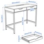 Рабочий стол IKEA, 100x48 см, цвет white stained/oak effect - фото 3