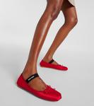 Балетки из сатина Miu Miu, Rosso - фото 4