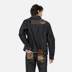 Джинсовая куртка мужская джинсовая синяя Evisu, синий - фото 4