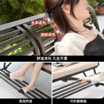 Качели гавайские Green Water трехместные, подножка, матрас+подушки, черный - фото 3