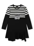 Платье с логотипом 4G Givenchy Kids, черный - фото