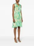 Платье мини с цветочным принтом LIU JO, зеленый - фото 3