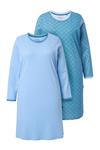 Ночная рубашка Ulla Popken, синий/бирюзовый/лазурный - фото