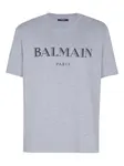 Футболка с логотипом BALMAIN, серый - фото
