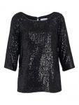 Топ Flora с пайетками Gina Bacconi, Black - фото 4