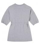 Хлопковое платье из флиса Logo Chloé Kids, Gris Chine - фото 3