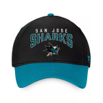 Мужская черная, бирюзовая двухцветная гибкая кепка San Jose Sharks Fundamental Fanatics, черный - фото 2