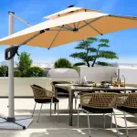 Солнцезащитный зонт с двухполюсным светильником с направленным света, 3x4 метра - фото 2