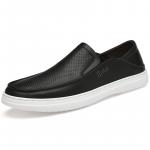 Мужские повседневные туфли Чёрные Экстравагантные, Чёрные Дышащие - фото 2