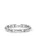 Браслет-цепочка с монограммой Louis Vuitton, серебряный - фото