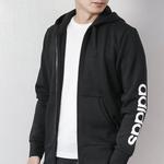 Куртка Men's adidas Zipper Knit Hooded Black Jacket, черный - фото 4