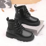 Детские кожаные ботинки для детей BOBDOG, черный - фото 4