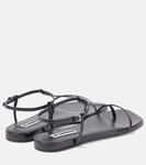 Кожаные сандалии-шлепки Jil Sander, черный - фото 2