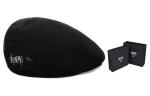 Берет унисекс Kenmo, черный (mesh metal label) gift box set - фото