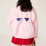 Плащ-бомбер из поплина MIU MIU, розовый алебастр - фото 6