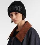Шерстяная шапка с логотипом Loewe, черный - фото 2