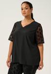Блуза SHORT SLEEVE  Kaffe Curve, цвет Mottled Black - фото 3