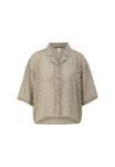 Блуза QS Button-down blouse, Helles Olivgrün/Dark Green - фото 5