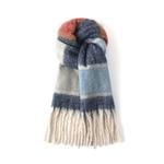 FREE RABBITⅡ Вязаный шарф унисекс, Blue White - фото 12