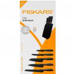 Набор кухонных ножей Fiskars Black Stone, 5 ножей, черный - фото 12