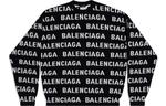 Джемпер мужской Balenciaga Intarsia-knit Logo, черный - фото
