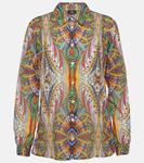 Рубашка из хлопка с принтом Etro, мультиколор - фото