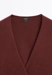 Кардиган Massimo Dutti DOUBLE-BREASTED V-NECK, Bordeaux - фото 8